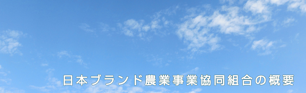 JBAC 日本ブランド農業事業共同組合について